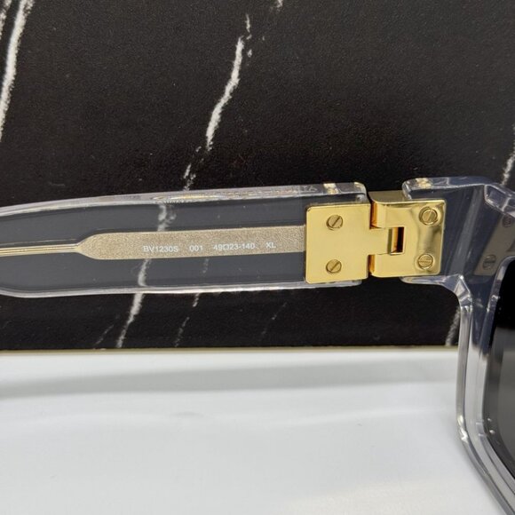 NEW BOTTEGA VENETA BV1230S 001 SUNGLASSES UNISEX CRYSTALSQUARE EYEWEAR - Picture 8 of 13